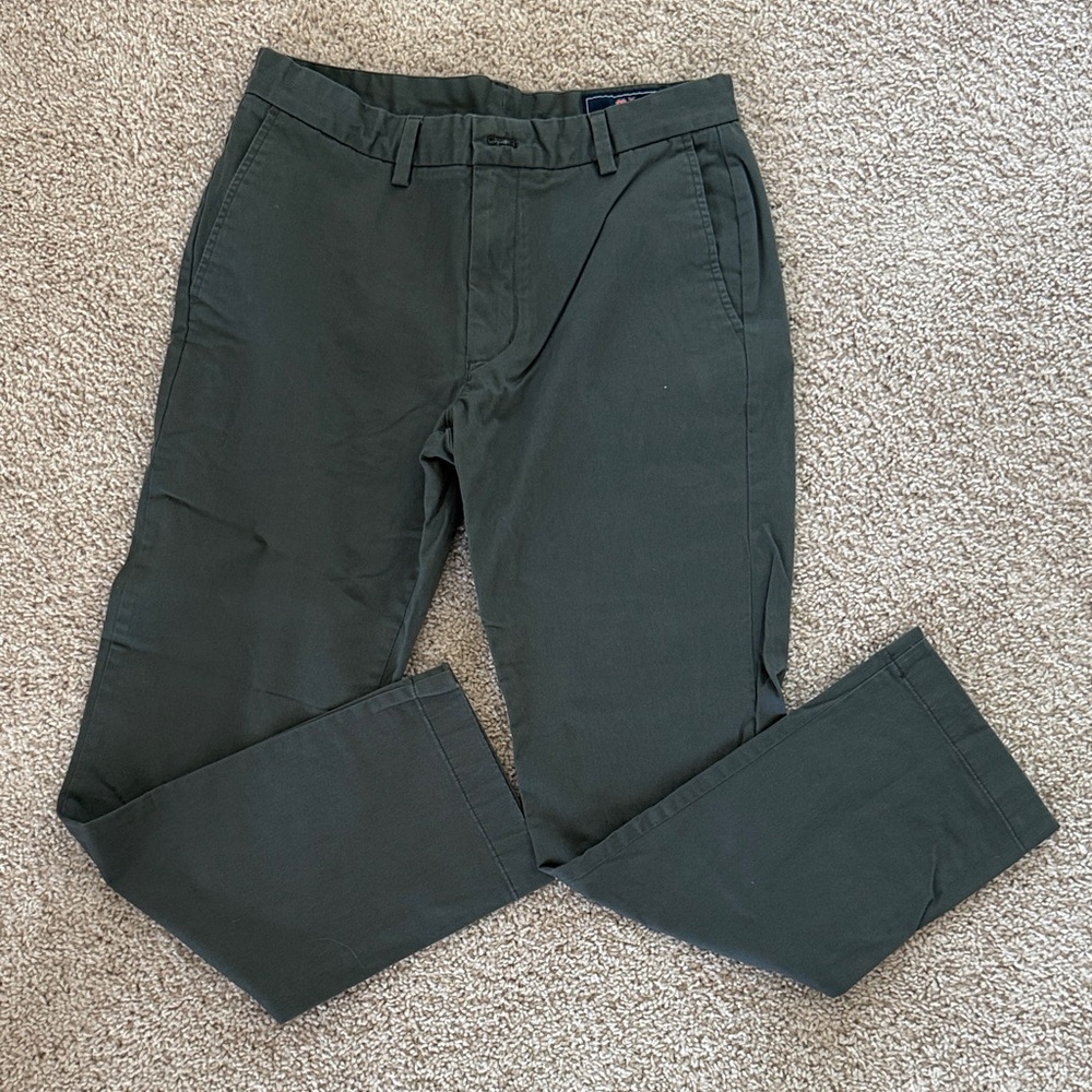 Vineyard Vines Men's Dark Grey Cotton Slacks